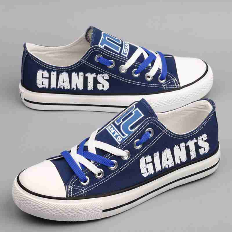 Women's New York Giants Repeat Print Low Top Sneakers 002